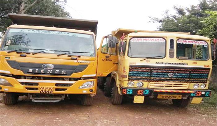 अवैध खनिज परिवहन करते 18 वाहन सपड़ाये अवैध खनिज परिवहन करते 18 वाहन सपड़ाये