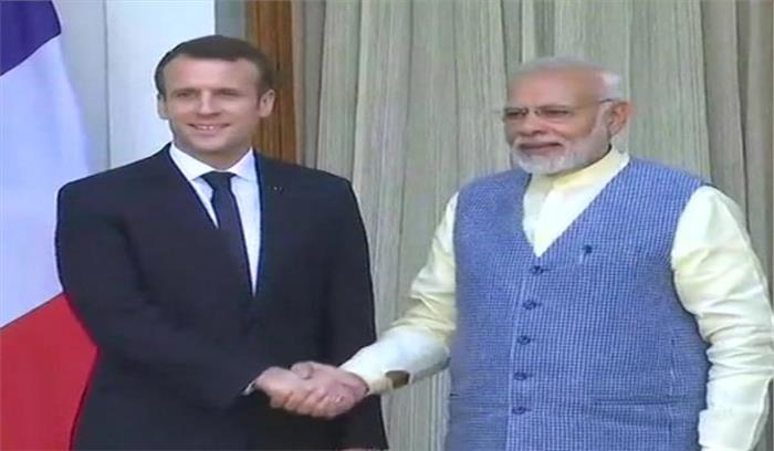  हैदराबाद हाउस में दोनों देशों की द्विपक्षीय बैठक चल रही