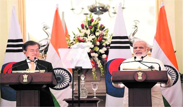भारत व दक्षिण कोरिया के बीच हुए 11 करार भारत व दक्षिण कोरिया के बीच हुए 11 करार
