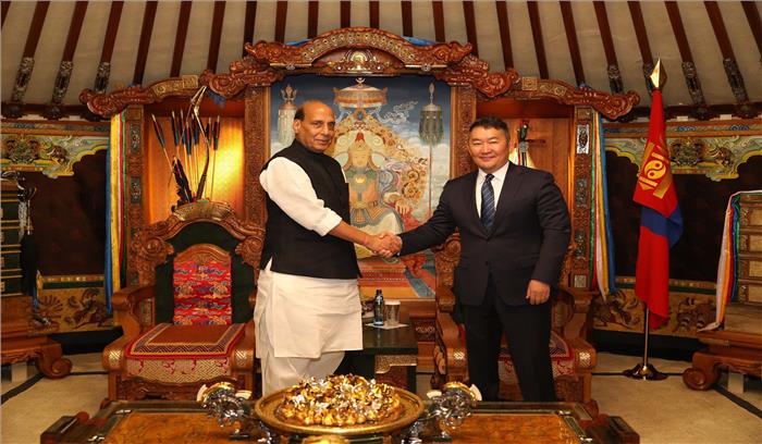  भारत और मंगोलिया सहयोग एवं आदान प्रदान बढाएंगे: राजनाथ सिंह