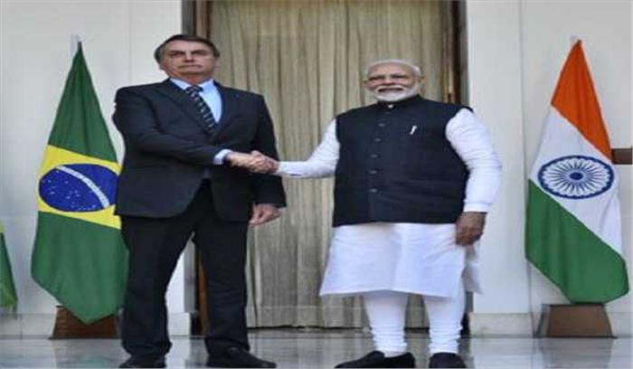 भारत ब्राजील ने 15 समझौतों पर हस्ताक्षर किये