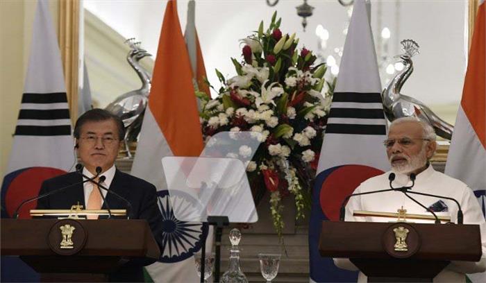 भारत एवं दक्षिण कोरिया के बीच हुए आपसी सहयोग के 11 करारों पर हस्ताक्षर भारत एवं दक्षिण कोरिया के बीच हुए आपसी सहयोग के 11 करारों पर हस्ताक्षर