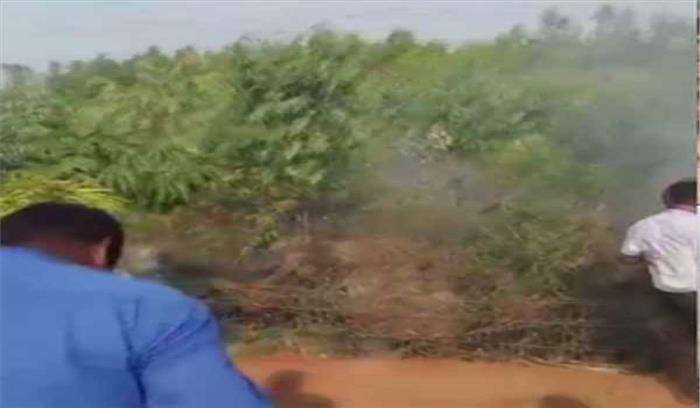 सेना का प्रशिक्षु विमान दुर्घटनाग्रस्त, महिला पायलट सुरक्षित