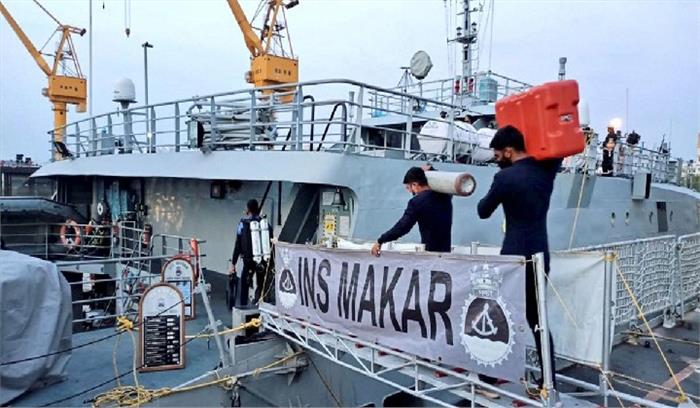 अरब सागर में टगबोट वरप्रदा के मलबे का आईएनएस मकर ने लगाया पता