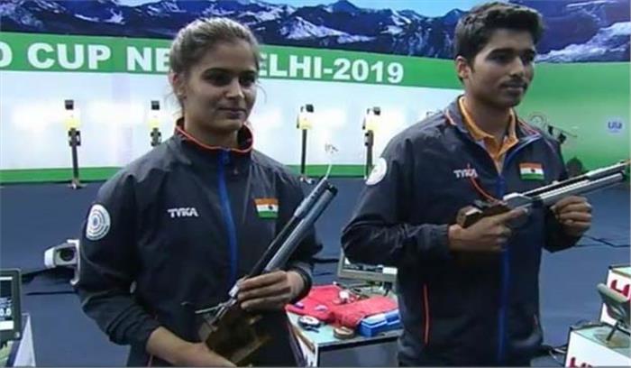 आईएसएसएफ विश्व कप :मनु-सौरभ की जोड़ी ने जीता स्वर्ण पदक​​​​​​​