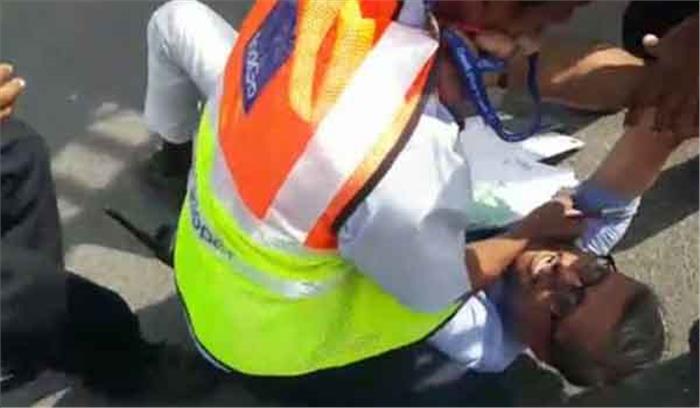 इंडिगो ग्राउंड स्टाफ ने यात्री से की हाथापाई