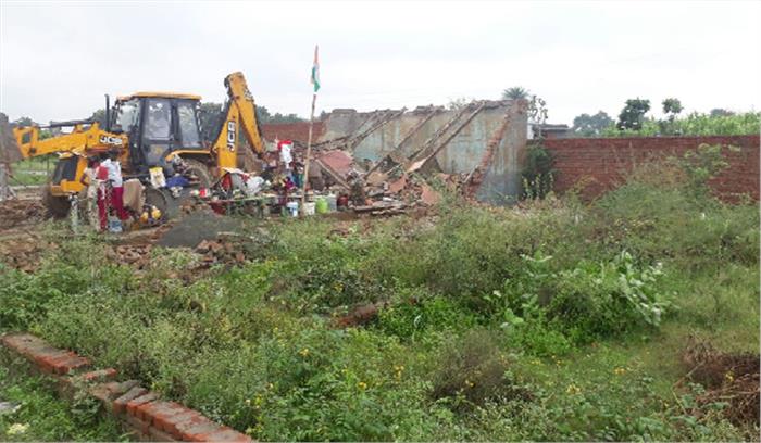 जीडीए ने की अवैध कब्जे पर कार्रवाई