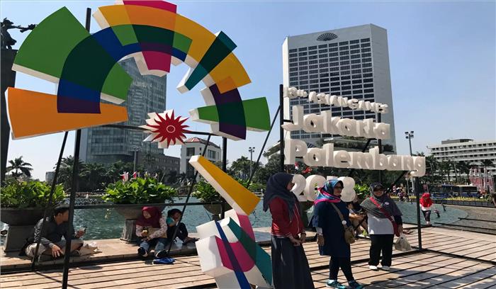 एशियाई खेलों के स्वागत के लिए जकार्ता में भव्य आयोजन 