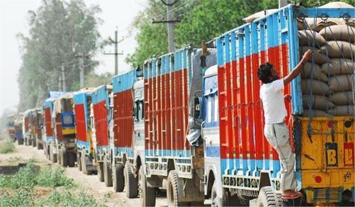 मध्यप्रदेश में ट्रांसपोर्टरों की हड़ताल से ठप रहा किराना व्यापार