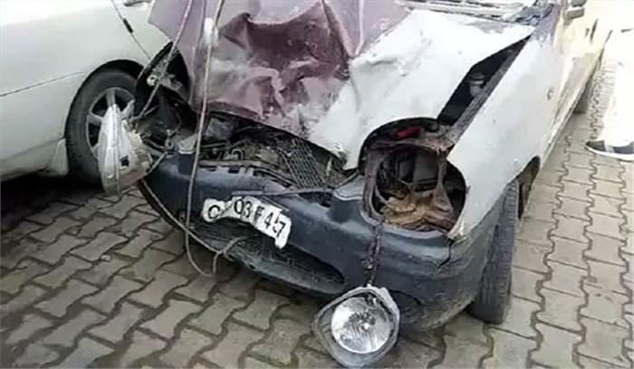 सतना में कार की टक्कर से बुजुर्ग बाइक चालक की मौत ,मासूम पोता घायल