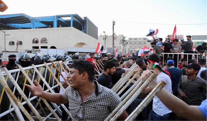 इराक : दक्षिणी प्रांत में विरोध प्रदर्शन में 2 मरे, 23 घायल