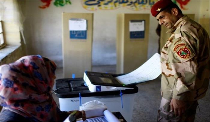 इराक में संसदीय चुनाव के लिए कड़ी सुरक्षा-व्यवस्था के बीच मतदान जारी