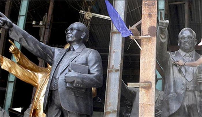 जयपुर में संविधान निर्माता अम्बेडकर की मूर्ति तोड़ने से तनाव