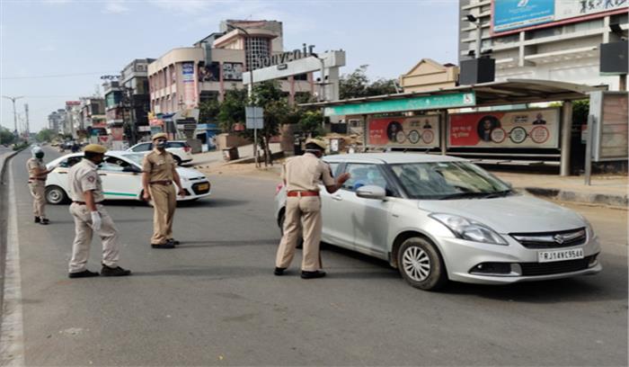 जयपुर में लॉकडाउन का उल्लंघन करते 229 वाहन जब्त