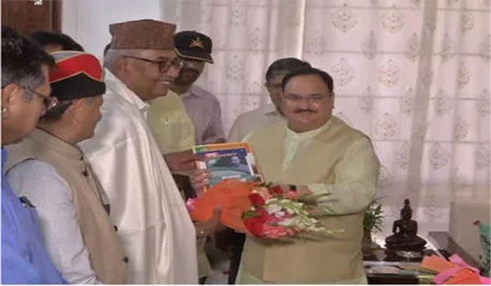 नड्डा ने कश्मीर जनजागरण अभियान के तहत जनरल विशंभर सिंह से मुलाकात की