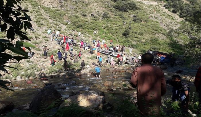 जम्मू-कश्मीर : किश्तवाड़ में बस पलटने से 15 यात्री घायल