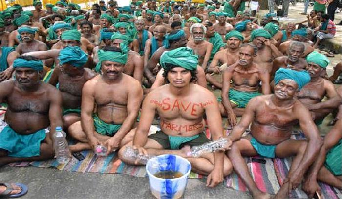 जंतर-मंतर पर किसानों का विरोध प्रदर्शन