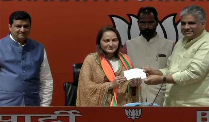 भाजपा में शामिल हुईं जयाप्रदा, रामपुर में आजम खां को देंगी चुनौती