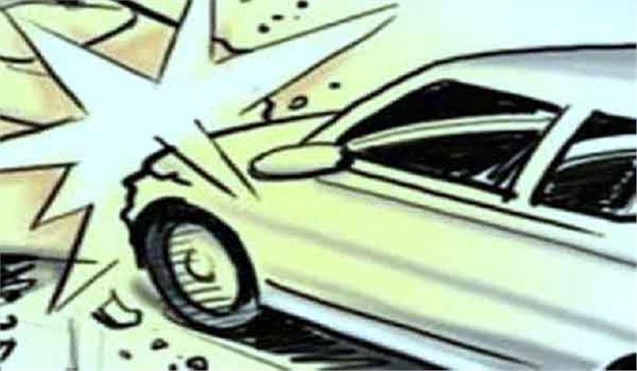 झुंझुनू : बेकाबू कार की टक्कर से तीन युवको की मृत्यु