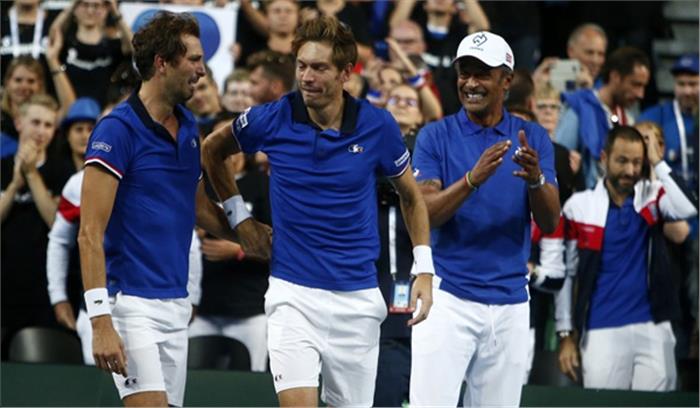 स्पेन को हराकर चैंपियन फ्रांस डेविस कप के फाइनल में