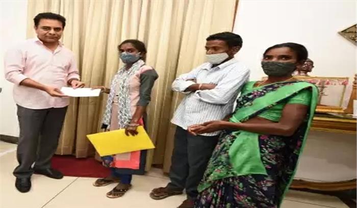 केटीआर आदिवासी छात्रा को उच्च शिक्षा पाने में मदद के लिए आगे आए