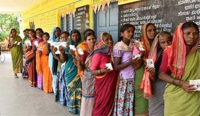 कर्नाटक उपचुनाव में अब तक 46.62 % मतदान