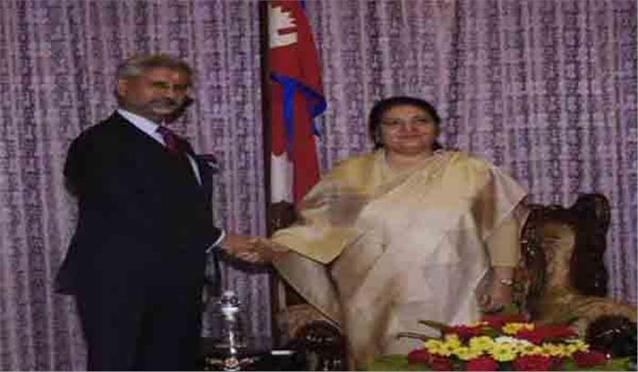 जयशंकर ने की नेपाल की राष्ट्रपति से मुलाकात