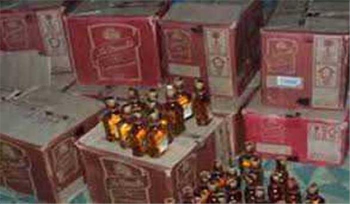 57 कार्टन विदेशी शराब बरामद ,कारोबारी गिरफ्तार