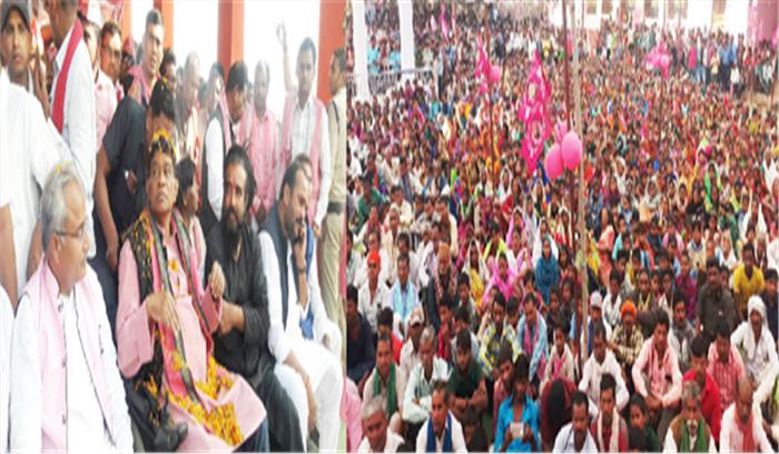 जोगी की  सभा में उमड़े किसान
