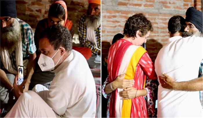 लखीमपुर पहुंचे राहुल और प्रियंका, बड़ी संख्या में सुरक्षा बल तैनात