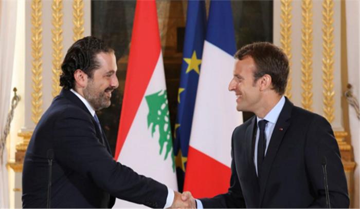 इमेनुएल मैक्रॉन से बातचीत करने फ्रांस पहुंचे साद-अल-हरीरी