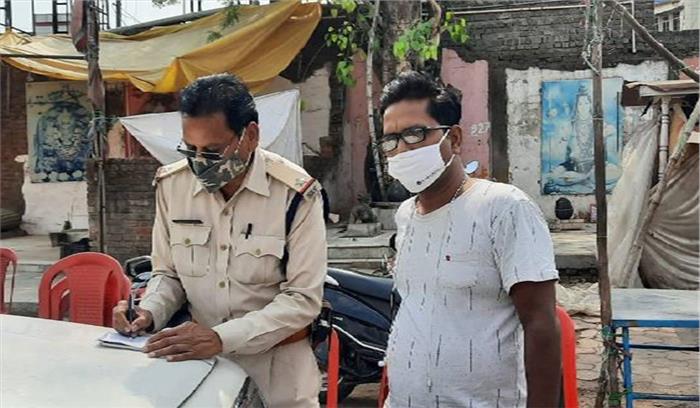 लॉकडाउन का उल्लंघन करने पर 17 दुकान संचालकों का बना चालान