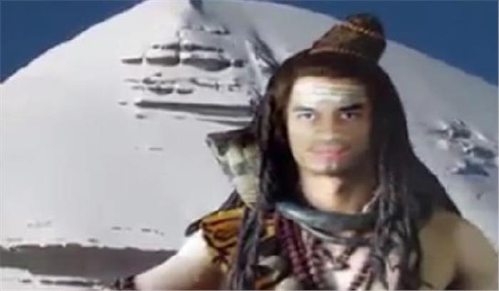 तेज प्रताप ने खुद को भगवान शंकर के रूप में दिखाया