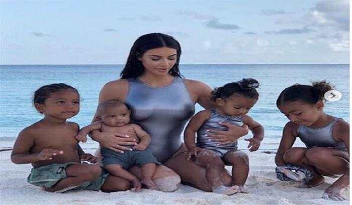 किम कार्दशियन ने चारों बच्चों के साथ पहली बार तस्वीर साझा की