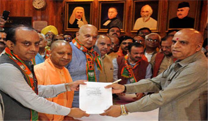 सुधांशु त्रिवेदी ने राज्यसभा के लिये किया नामाकंन