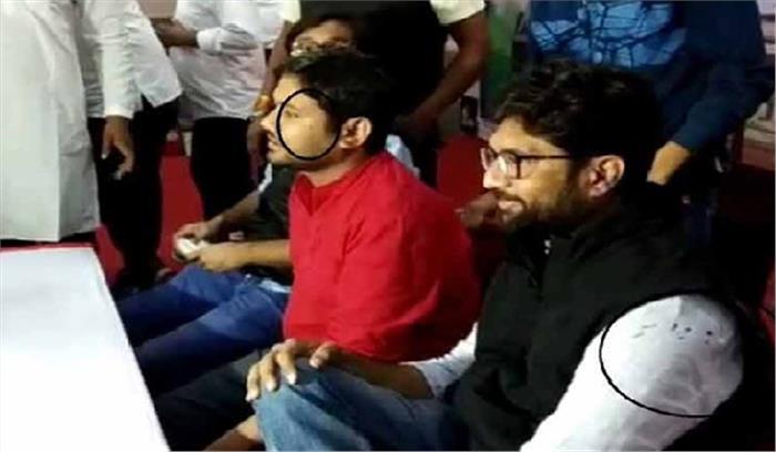 मप्र : कन्हैया और जिग्नेश पर स्याही फेंकी, 40 गिरफ्तार