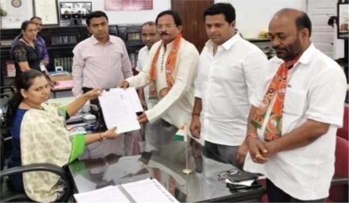 लोकसभा चुनाव :भाजपा सांसद  श्रीपद नाइक ने उत्तर गोवा से पर्चा भरा