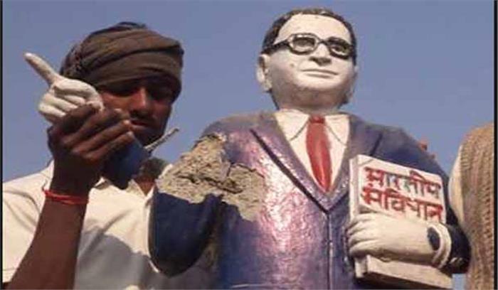 अंबेडकर की प्रतिमा काे क्षतिग्रस्त करने के मामले में बदमाश के खिलाफ प्रकरण दर्ज