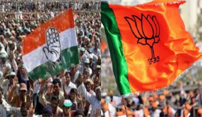 मप्र विधानसभा चुनाव :रुझान में भाजपा-कांग्रेस में कड़ी टक्कर 