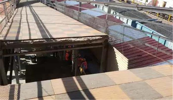 भोपाल रेलवे स्टेशन पर ओवरब्रिज ढहा, 9 घायल