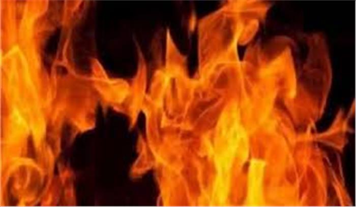 गेंहू की खड़ी फसल आग लगने से हुई राख