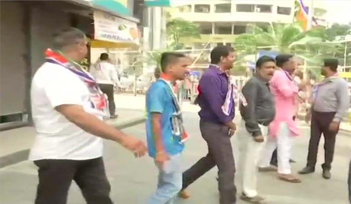 मुंबई में राष्ट्रव्यापी भारत बंद का व्यापक असर