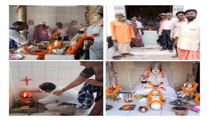 मुख्य ज्योति के साथ कुलदेवी के धाम में नवरात्रि उत्सव प्रारंभ