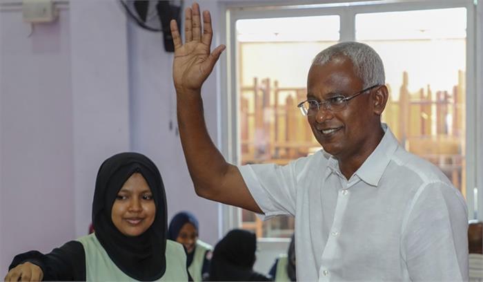 मालदीव के राष्ट्रपति चुनाव में विपक्षी उम्मीदवार इब्राहिम मोहम्मद सोलिह की जीत
