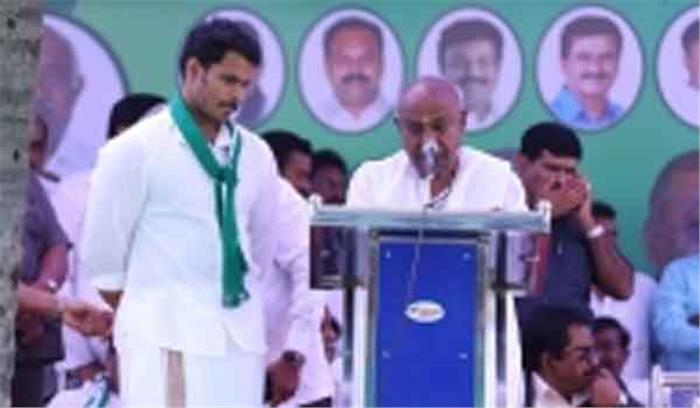 कर्नाटक में कुमारस्वामी के बेटे मांड्या जेडीएस उम्मीदवार घोषित