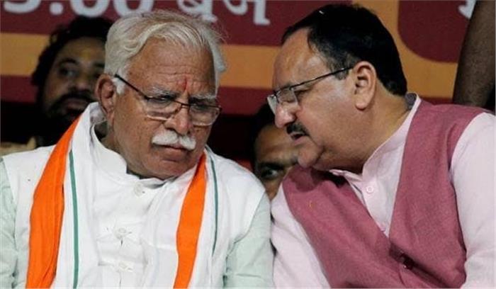 मनोहर लाल खट्टर ने की जे पी नड्डा से मुलाकात मनोहर लाल खट्टर ने की जे पी नड्डा से मुलाकात