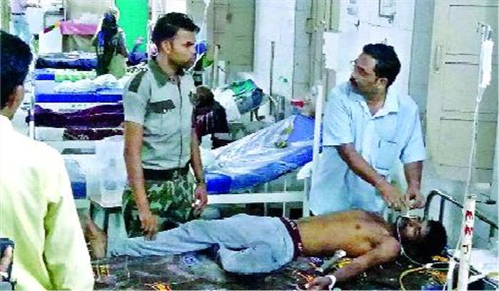 मोबाइल चोरी के आरोपी ने थाने में पीया जहर