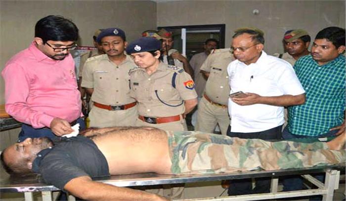 मेरठ : प्रॉपर्टी डीलर को लूट कर भाग रहा इनामी बदमाश मुठभेड़ में ढेर