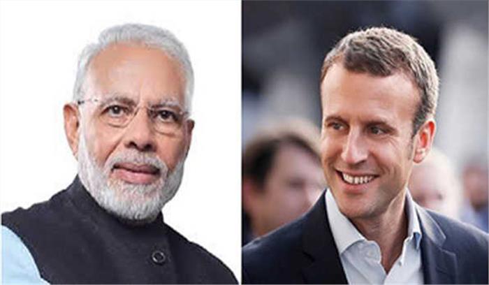 मोदी ने मैक्रों से की बात, आतंकवादी के मुद्दे पर सहयोग की बात दोहराई