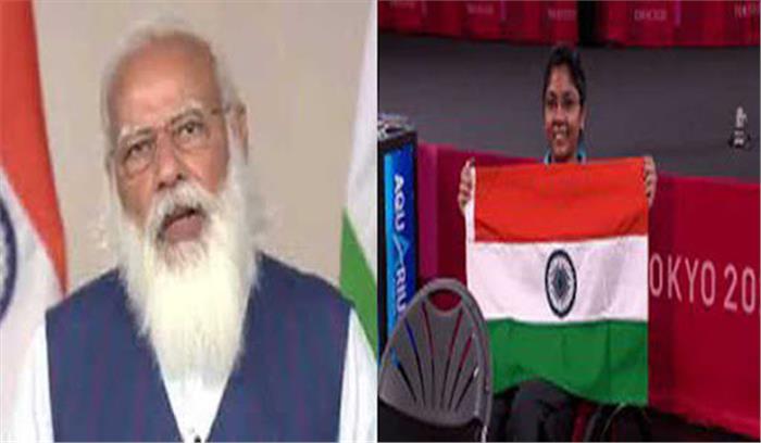 मोदी ने भाविना पटेल से बात कर उन्हें शुभकामनाएं दी